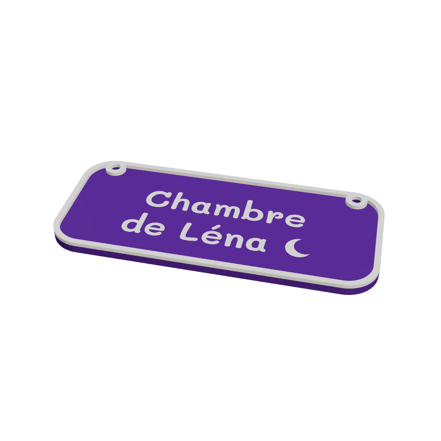 La plaque de chambre — Plaque de porte